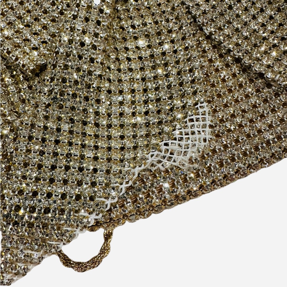 Loeffler Randall Jolene Gold Diamanté Bow Clutch - Picture 11 of 13